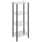 mDesign Metal/Glass Tiered Storage Tower with Open Glass Shelves